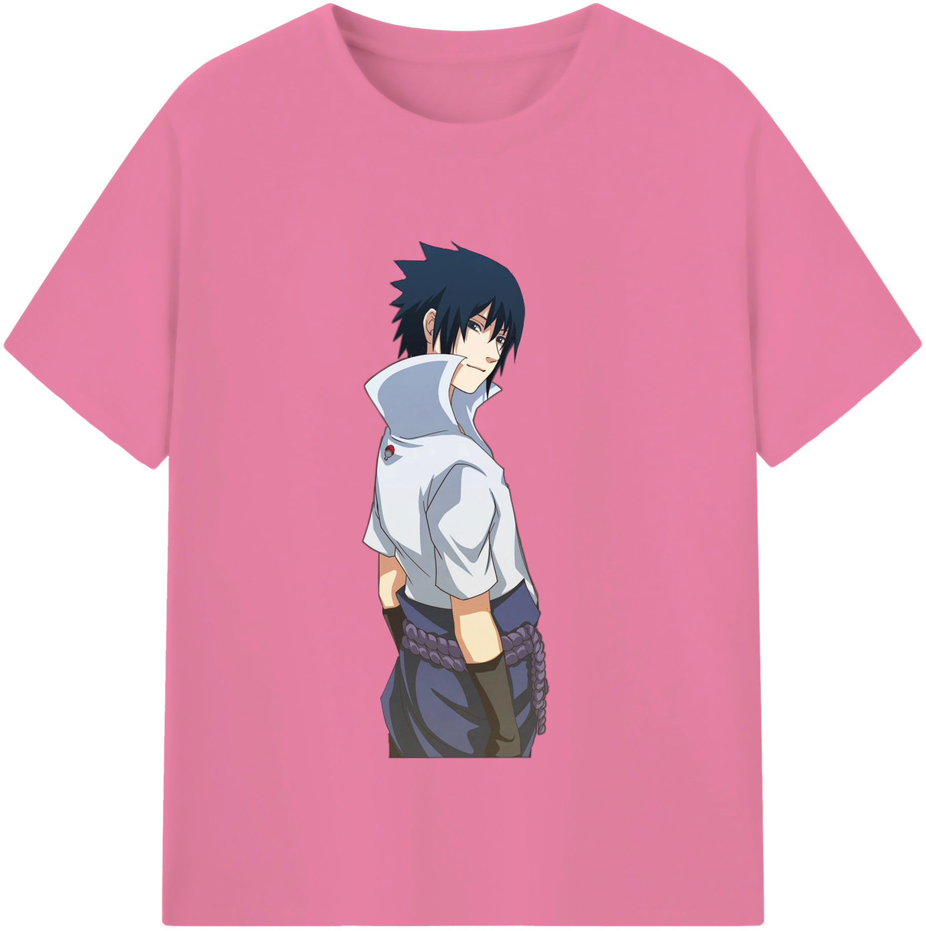 （画像用） NARUTO -ナルト- うちは サスケ Uchiha Sasuke 綿100％半袖Tシャツ（フロントプリント）